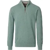 Casamoda Halfzip Pullover Structure Melange Hellgrün