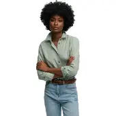 Superdry für Damen. W4010587A Prmium Leinenhemd grün (S), Lässig, Langarm