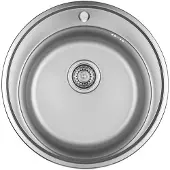 Loge Edelstahl Küchenspüle Einbauspüle rund Spüle Spülbecken Waschbecken 51 cm