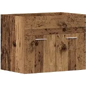 vidaXL Waschbeckenunterschrank Altholz-Optik 60x38,5x46 cm