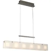 Massive Pendelleuchte 403881710, Flexible Halterung, Chrom, Durchscheinend, Metall, Glas, Schlafzimmer, Wohnzimmer