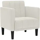 vidaXL Sessel mit Armlehnen Creme 53 cm Samt