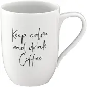Villeroy & Boch Becher mit Henkel Keep calm and drink c. Statement