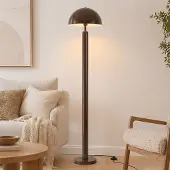 LumenXL Pilz-Stehlampe Alexi aus Metall in Braun