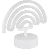 Globo Lighting 2x LED Tischleuchte, Regenbogen, weiß, Neonleuchte, H 19,5 cm