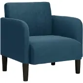 vidaXL Sessel mit Armlehnen Blau 54 cm Samt