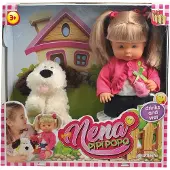 Dimian 36 cm Baby Nena Pippi POPO WITH DOG SET