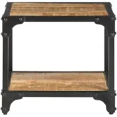 vidaXL Couchtisch 40x40x36 cm Raues Mango-Massivholz