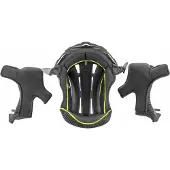 Acerbis Schwarzes/Gelbes Helminnenfutter für IMPACT CARBON Helm Größe XXL