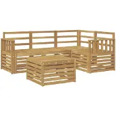 vidaXL Outdoor-Sofagarnitur 5 stk. Weiß Massivholz Akazie