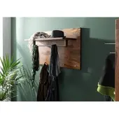 MASSIVMOEBEL24.DE Wandgarderobe Sheesham 100x32x62 walnuss gewachst TORONTO #246