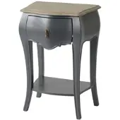 Amadeus Nachttisch Murano Celeste aus MDF und Eichenfurnier