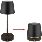 Globo Lighting LED Tischleuchte, Touchdimmer, Akku, höhenverstellbar, H 28 cm