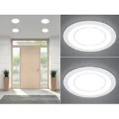 Meine Wunschleuchte LED Decken Einbauleuchte Set Weiß Einbaustrahler Ø 14,8cm Flurbeleuchtung Treppe