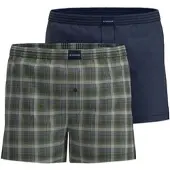 Tom Tailor Boxershort 2Er Pack Dakota in grün-dunkel-Karo | Gr.: 5