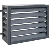 Mendler Verkleidung für Klimaanlage/Wärmetauscher MCW-O43, Abdeckung Schutzgitter, Metall 73x97x38cm anthrazit