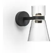 Flos Nocturne W LED-Wandleuchte-Schwarz-Glas Cone-mit LED (2700K)