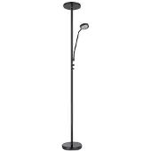 Globo LED Stehleuchte, schwarz, dimmer, Flexo verstellbar, H 180 cm