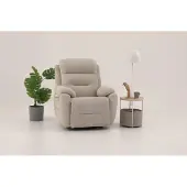 Hannah Home , Hochwertiger Relaxsessel, Creme, 90 x 105 x 75 cm | 70% HORNBEAM, 30% melaminbeschichtete Spanplatte | 100% Polyester, pflegeleicht, manuell verstellbar, 90 kg Tragfähigkeit.