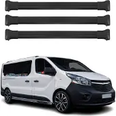 Omtec Dachträger Gepäckträger für Fiat Talento 2016-2024 Relingträger Alu Schwarz 3x