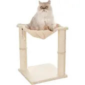 Famanu Katzenbaum mit Hängematte und Sisal-Säulen - Beige