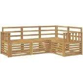 vidaXL Outdoor-Sofagarnitur 4 Stk. Weiß Massivholz Akazie