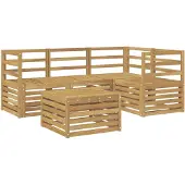 vidaXL Outdoor-Sofagarnitur 5 pcs Weiß 59 x 59 x 37 cm