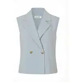Modstrom Damen Blazers Galemd Vest - Lichtgrijs - Größe L
