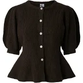 Pieces Pcsilly Puffärmel Strickjacke | Braun | M