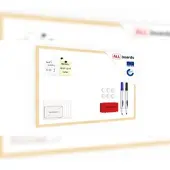 Allboards Magnetisches Whiteboard mit Naturholzrahmen 80x50cm