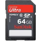 SanDisk 64GB Ultra SDXC UHS-I, 64 GB, SDXC, Klasse 10, 30 MB/s, Schwarz