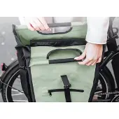 Famanu Fahrradtasche mit herausnehmbarem Kühlfach – 23 Liter, Farbe: Grün