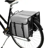 Famanu Fahrradtasche Wasserfest Doppelpack - Silber-Grau