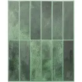 vidaXL Rechteckige Fliese 50 stk. Dunkelgrün 29 x 23 x 0,08 cm