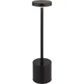 Globo LED Tischleuchte, Metall, schwarz, Touchdimmer, Akku, H 34,3 cm