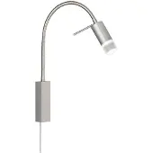 FISCHER&HONSEL GMBH Wandlampe Bettleuchte Schlafzimmerlampe LED Leseleuchte flexibel Schwanenhals Wandleuchte, 4,5W 530lm warmweiß, BxH 4x40 cm