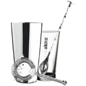 Urban Bar Retail-kit: Boston-shaker, Ske, Strainer & Instruktioner.