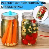Markenlos Glasbehälter 1L 2er-Set mit Deckel - Ideal für Fermentieren und Aufbewahren