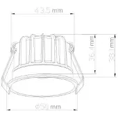 Interlight Camicro Downlight/Spotlight/Flutlicht - IL-DCM4K27W