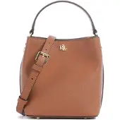 Ralph Lauren für Damen. 431969365002 Reese kleine braune Crossbody-Tasche aus Leder (OSFA), Beige, Lässig