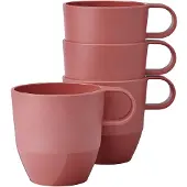 Mepal Becher "Henkelbecher Silueta 300 ml 4er Set", bunt (vivid mauve), 4 tlg., Kunststoff, Trinkgefäße, Becher
