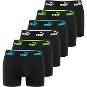 Puma Herren Boxershorts 6er Pack tripple black - M