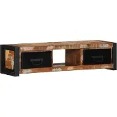 vidaXL TV-Schrank 100x30x25 cm Massivholz Altholz