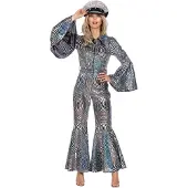 Coppens Psychedelischer Disco Catsuit silber