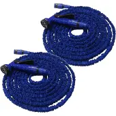Helo Flexibler Gartenschlauch Flexischlauch Schlauch 2 x blau 30m