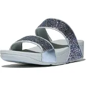 FitFlop Lulu Multi-Tonal Glitter Slides Quiet Blue Größe EU 41