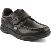 Kickers Reasan Jugendliche Leder Haken und Schleife Riemen Schuhe Schwarz – undefined / Schwarz
