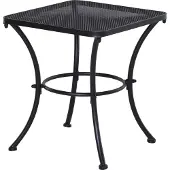 Outsunny Garten Couchtisch, Beistelltisch, Gartentisch, Kaffeetisch, Metall, Schwarz, Terrasse, 45 x 45 x 50 cm