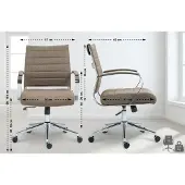 CLP Bürostuhl Oakland Stoff taupe