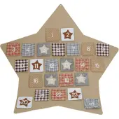 Koopman Adventskalender Weihnachtskalender STERN 80cm zum Selbst befüllen Weihnachten